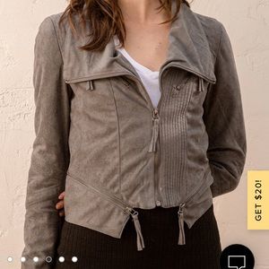 Lulus grey suede moto jacket🥂